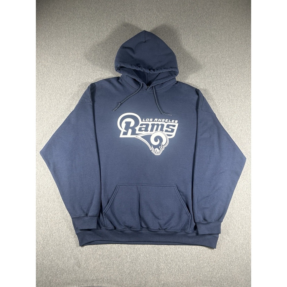 Vintage‎ Gildan Los Angeles Rams Heavy Blend Navy Blue Hoodie Size 3XL